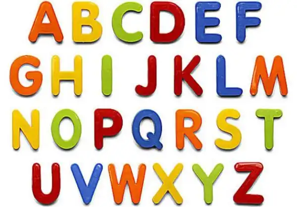 大写字母和小写字母表