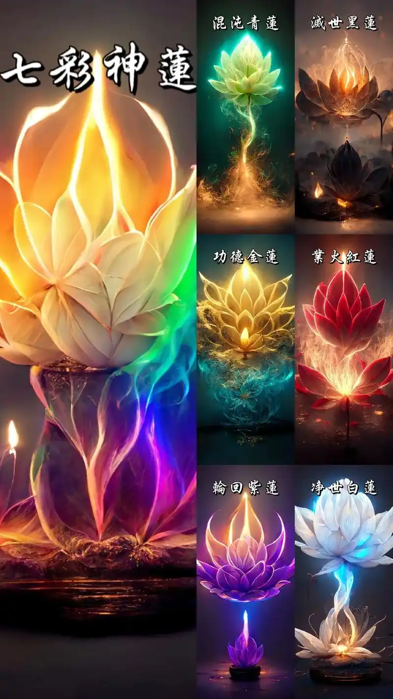 最最好看的七彩莲花来了.红尘美景皆过客,人生一梦百 - 抖音