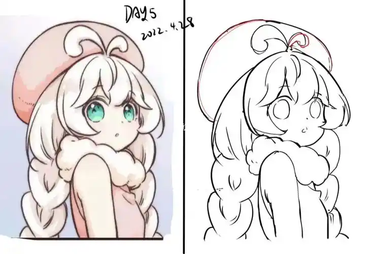 昨天没画罚自己今天画一个难一点的