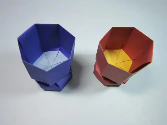 儿童手工折纸小酒杯,简单又漂亮小酒杯的折法教程