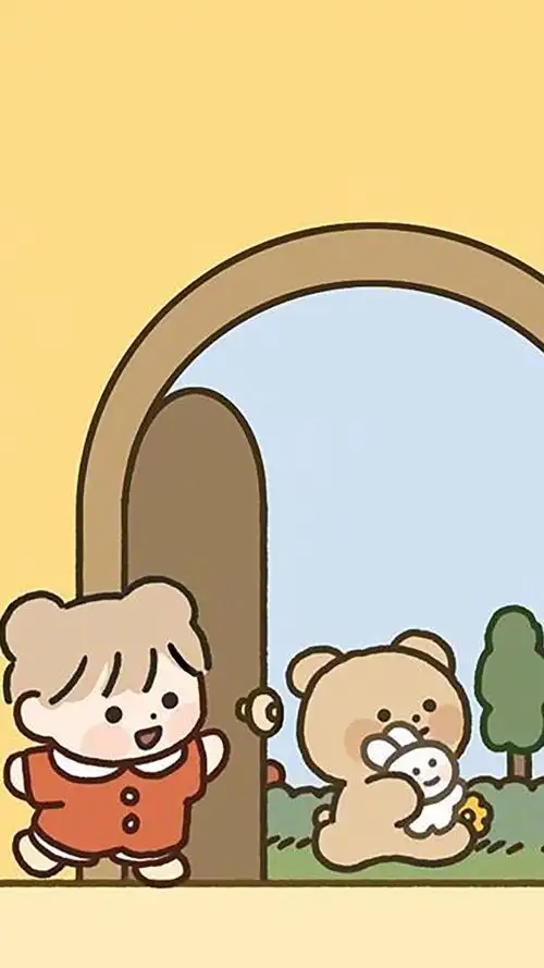 软萌可爱插画手机壁纸