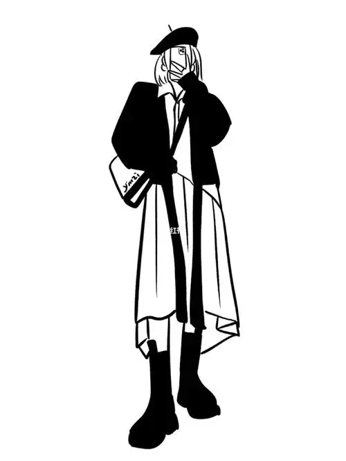 ins风简笔画人物黑白篇