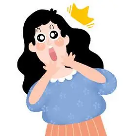 礼物惊讶的年轻人脱发女子惊讶原创可爱卡通女孩石化惊讶动态表情包