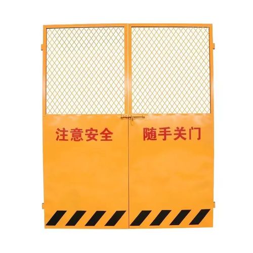 湖南工地施工电梯门楼层防护网人货梯升降机安u全门洞口井口门