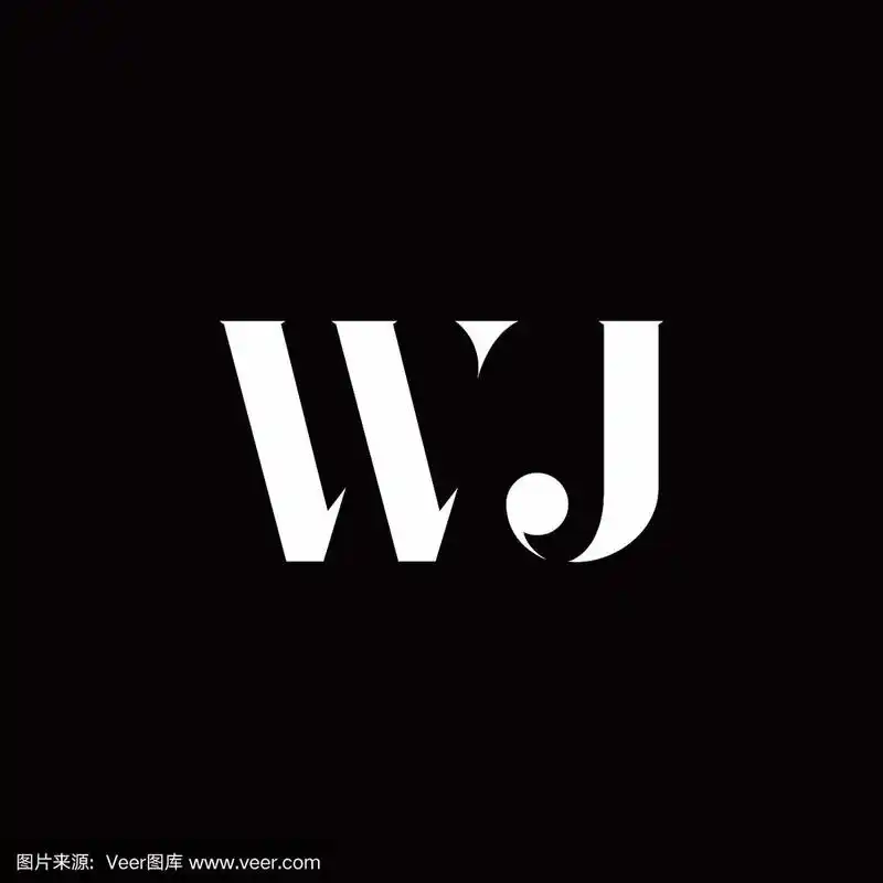 wj标识字母初始标识设计模板
