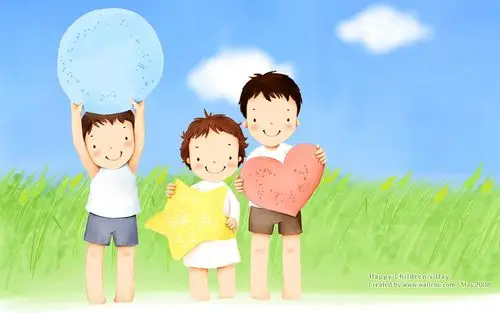 可爱儿童插画壁纸