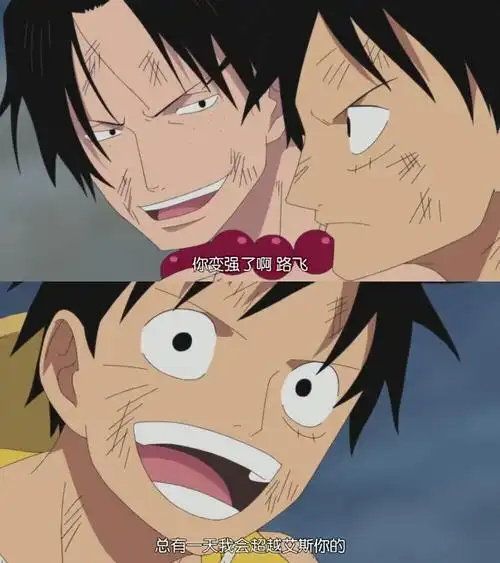 海贼王路飞与艾斯