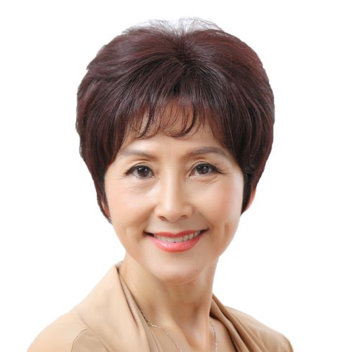 5070岁真发假发短发中老年妈妈真人发丝头套老人日常整顶假发