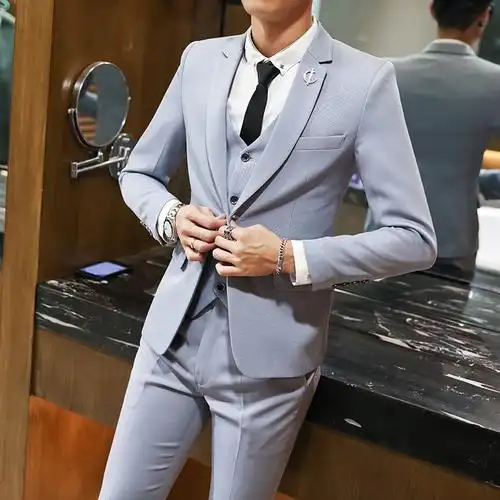 热销男生西服套装 青少年 帅气