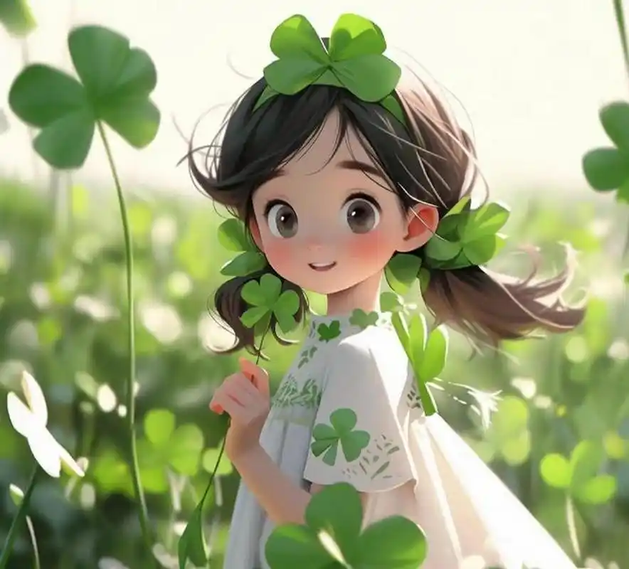 清透四叶草小可爱头像,笑容太治愈了92 #动漫头像和壁纸