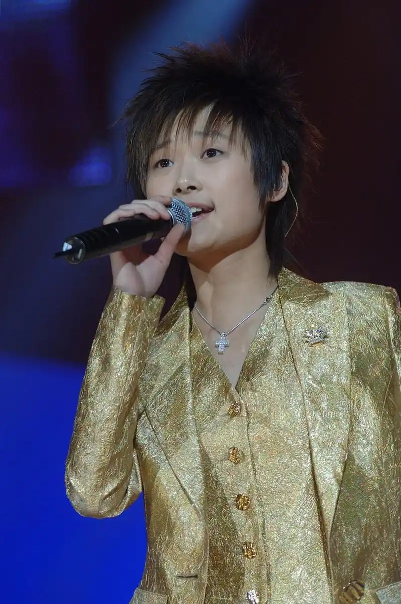 作为第一届《快乐女声》的冠军,以独特的中性打扮和音乐风格征服了