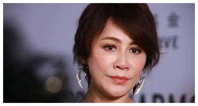 原创刘嘉玲出席活动斜肩斑马纹连衣裙配黑丝袜54岁却不显老