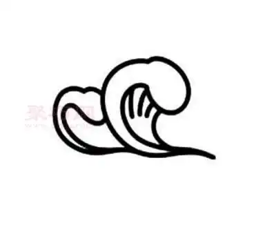 浪花简笔画画法简单又漂亮