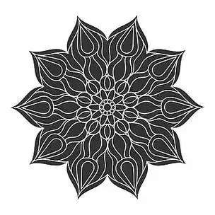 圆形图案,填充轮廓.在白色背景,平面设计上隔离的矢量图.