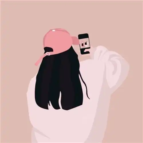 女生手绘背影头像