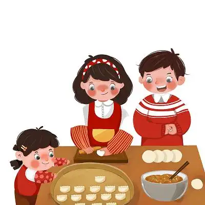 包饺子图片