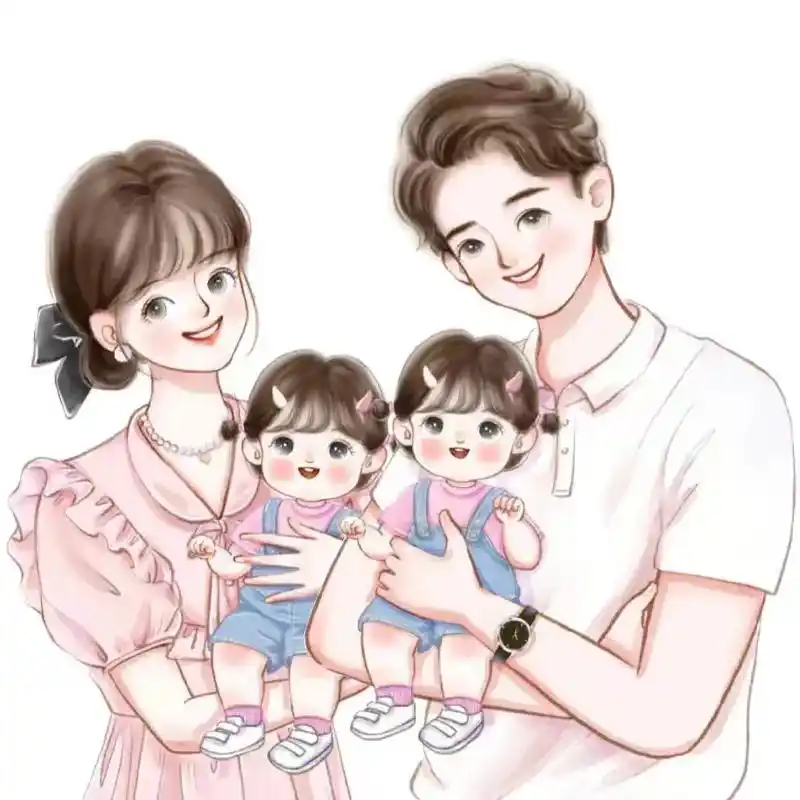 两女宝头像 #一家四口,#双胞胎女儿.#希望我们越来越好  - 抖音