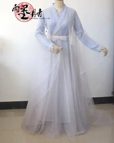 雨墨丹青影视古装--三生三世十里桃花白浅蓝紫色杨幂同款