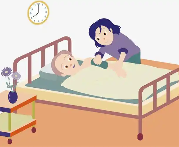 彩色创意卧床不起元素