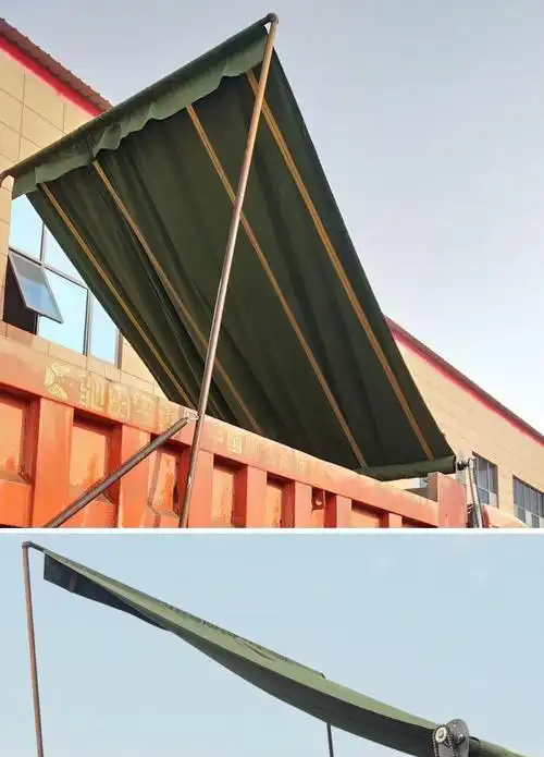 渣土车自动篷布配件全套自卸车电动卷篷货车加盖遥控自动甩杆