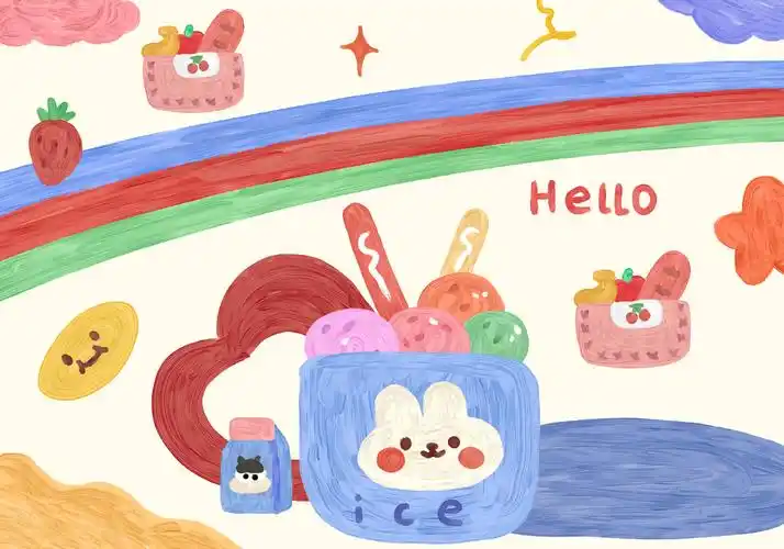 呆萌少女系可爱卡通桌面壁纸