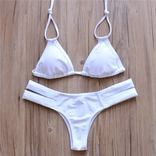 暴烈鸟新款欧美款性感女士比基尼游泳衣吊带三角胸罩丁字底裤泳装
