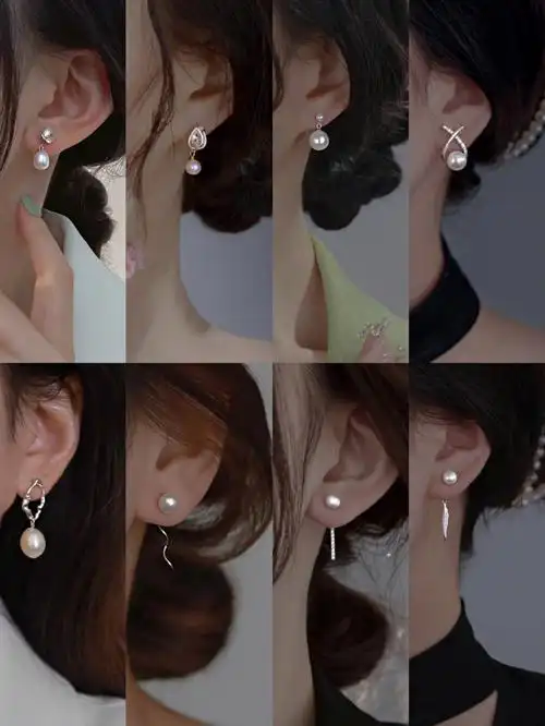78击中审美点的珍珠耳饰款式简单到不可挑剔78但又能诠释出饱和的