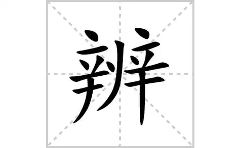 辨的笔顺笔画怎么写(辨的拼音,部首,解释及成语解读)
