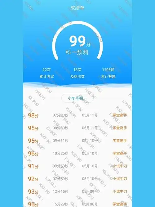 科目一 满分99通过!