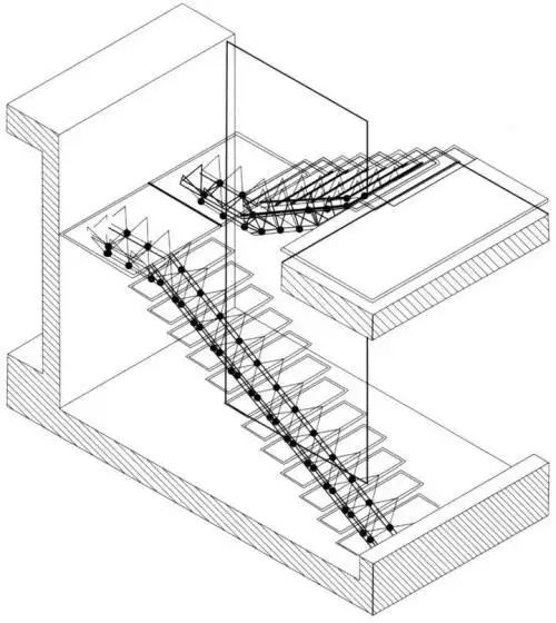 楼梯正面转角简笔画
