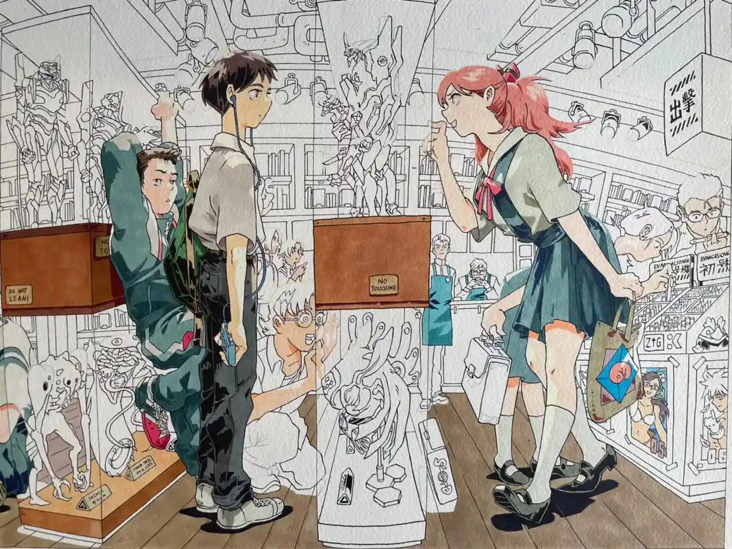 eva同人手绘系列客定这个画面是不是也是你的曾经那个让你恋恋不舍的