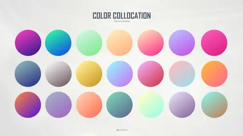 随性搭配的双色渐变色卡