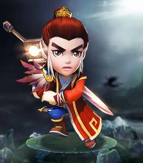 水彩# #小清新# #背景图##q版杨过