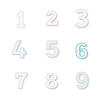 1到9数字艺术设计