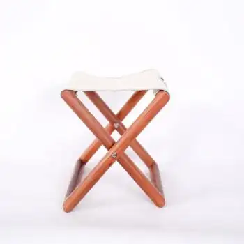 简易凳子折叠折叠小凳子 马扎 便携式头层牛皮椅子钓 菠萝格木布面28