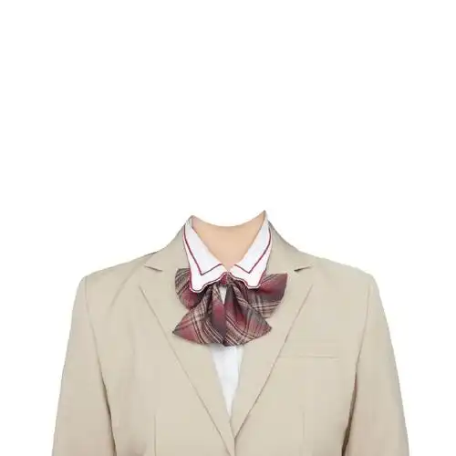 校园风证件照模板  女生衣服素材