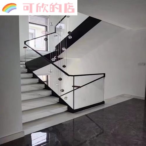 山头林村钢化玻璃楼梯扶手 江浙沪玻璃扶手玻璃楼梯扶手钢化玻璃护栏