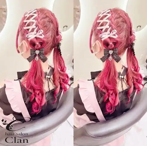 仙气十足的爱心&蝴蝶结编发7815丝带和发色的搭配完美呼应95#就