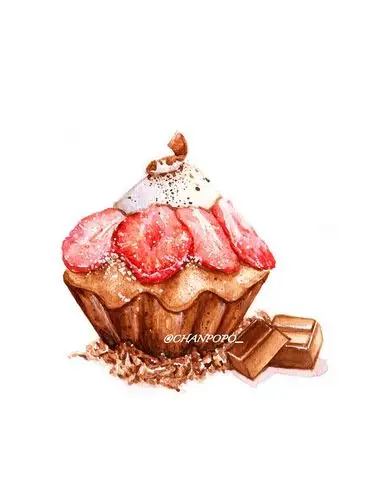 【小美食】水彩 手绘 绘画 插画 甜品 巧克力