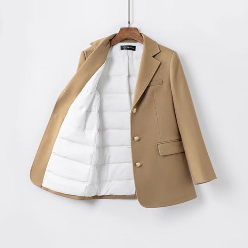 羽绒服西装外套小个子女秋冬款设计感加厚休闲短款外套 【款式一】