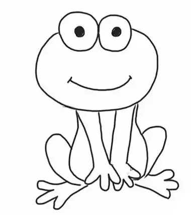 萌萌的小青蛙 来看看吧简笔画大全青蛙蝌蚪简笔画动物简笔画可爱的小