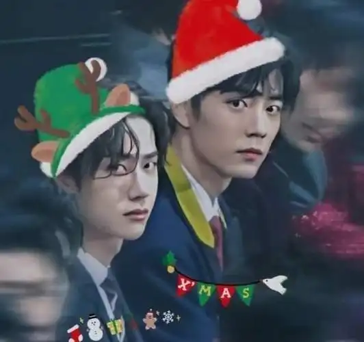 左肩有你,王一博肖战过圣诞,"博君一肖"组织换情侣头像