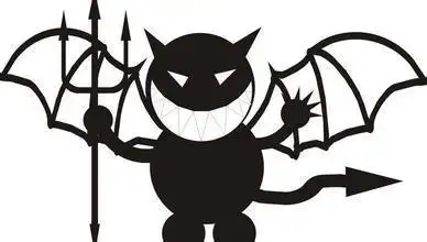 小恶魔翅膀简笔画