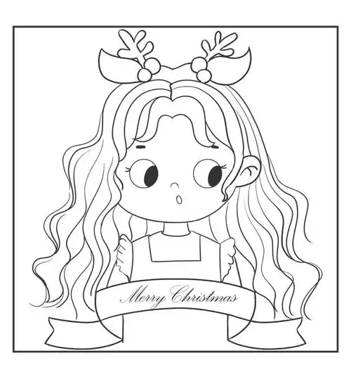 板绘线稿头像练习女孩头像