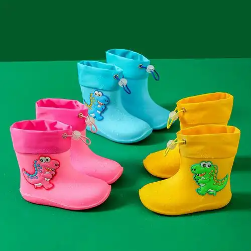 雨靴雨鞋儿童防滑防水幼儿园7岁小朋友可爱恐龙雨靴
