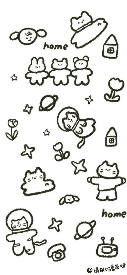 简约可爱黑白壁纸