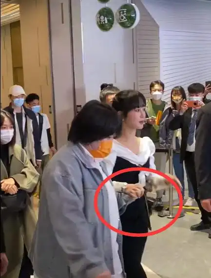 杨紫出场气场强大助理搀扶保镖保护现场粉丝直呼杨紫太瘦了