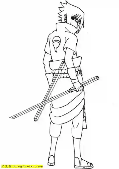为了正义战斗10张火影忍者佐助男生最爱的忍者涂色图片