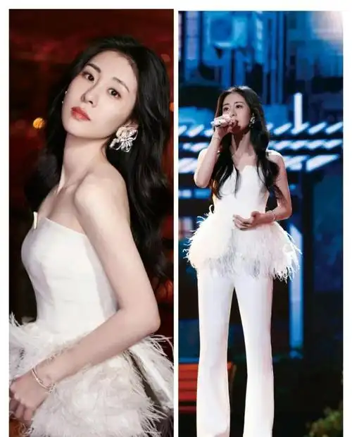 吴宣仪张碧晨谢娜和关晓彤四人以条纹增加时尚轻盈更灵动