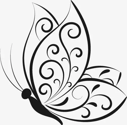 平面设计 手绘 蝴蝶 手绘图案 矢量图